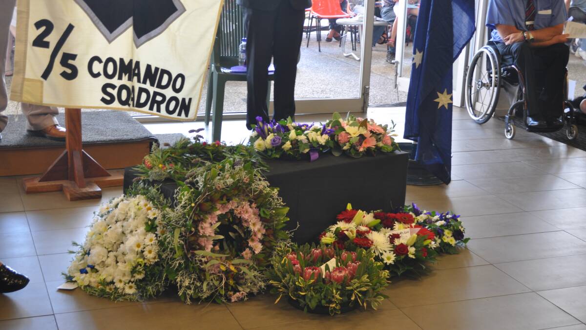 The wreaths laid by students 