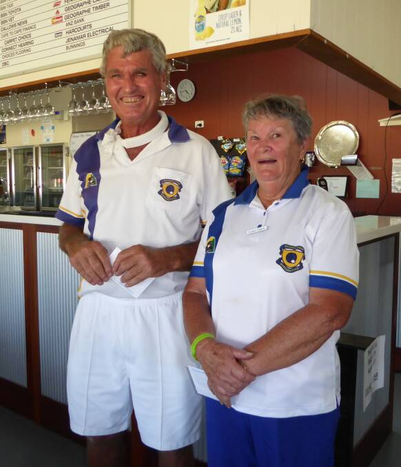 Busselton Bowling Club championship mixed pairs winners Peter Hodgson and Lesley Smirk. 