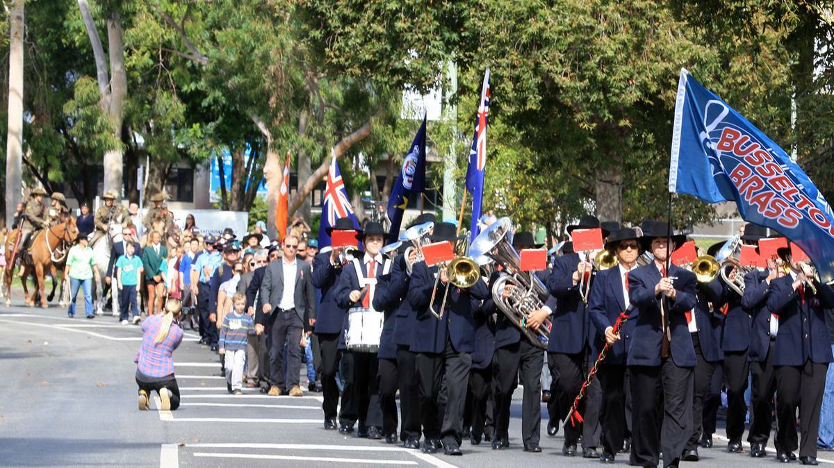  TheAnzac Day 2014 March in Margaret River saw members of the public follow local service groups, led by the Busselton Brass band, from Reuter Park to Memorial Park for the annual ceremony. Photos by Sandy Powell/Margaret River Mail.