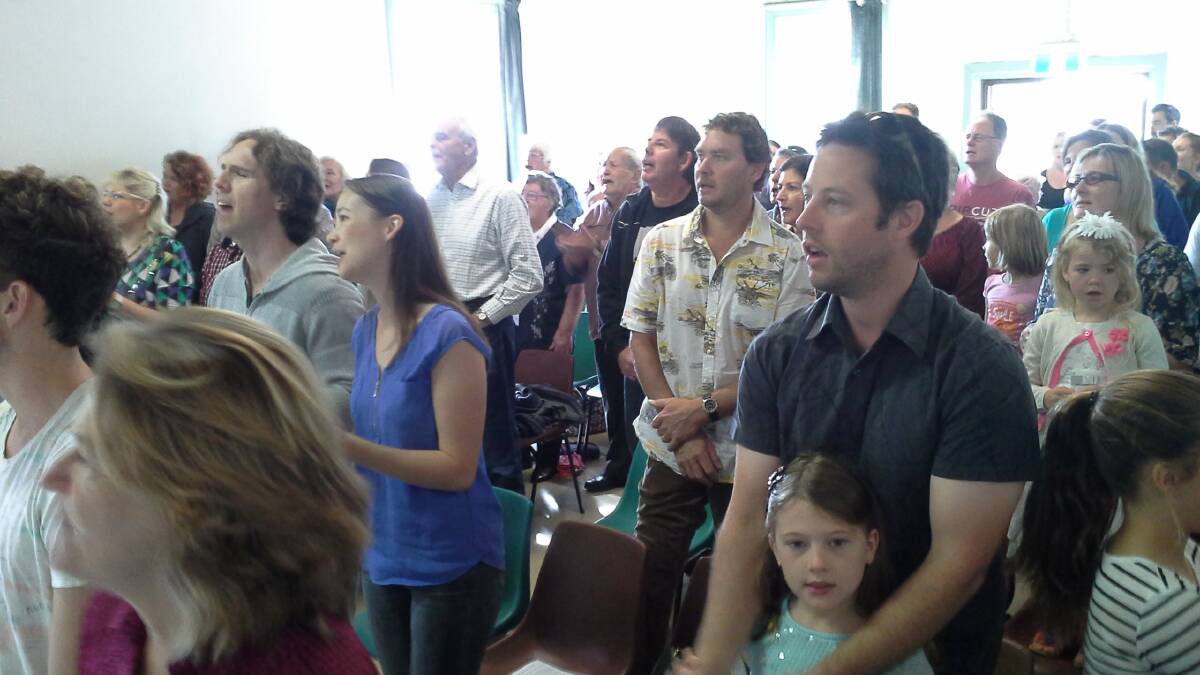 Around 100 people turned up to the Vasse Hall on Easter Sunday for the first service of the Freedom Church in Busselton.