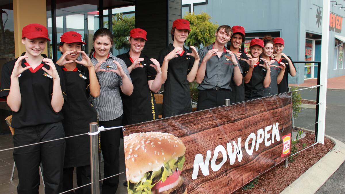 Hungry Jack's staff recommend holding their burgers with two hands.