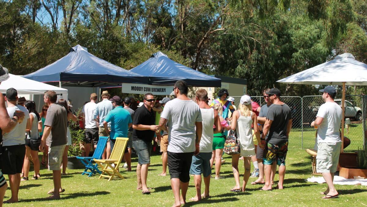 The crowd had heaps of choice with a wide selection of breweries at Old Broadwater Farm.