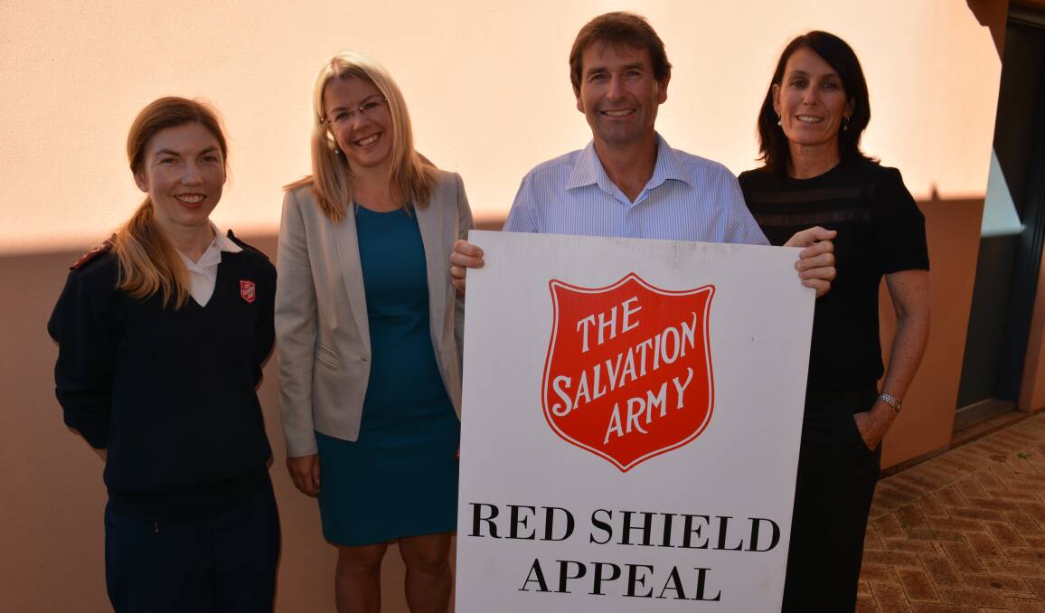 Red Shield Appeal  kicks off with Claire Watson, Vasse MP Libby Mettam, Peter Farrar and Cindell Baker.