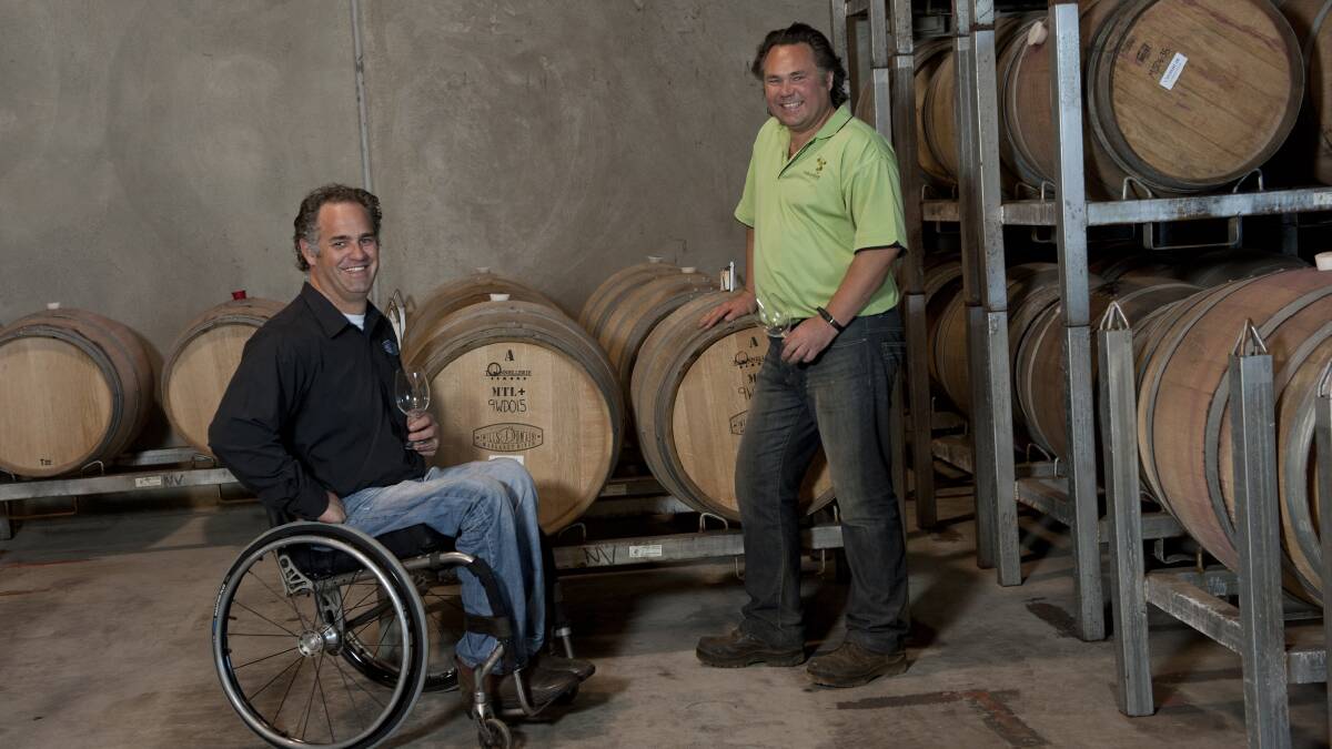 Wills Domain managing director Darren Hanould and winemaker Bruce Dukes.