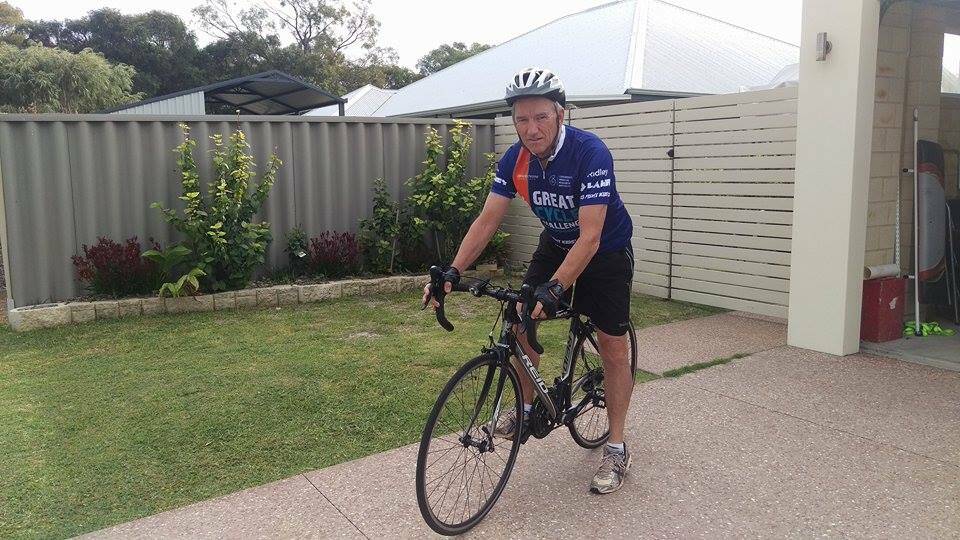 Busselton cyclist Robert Gibbons is taking part in the Great Cycle Challenge.