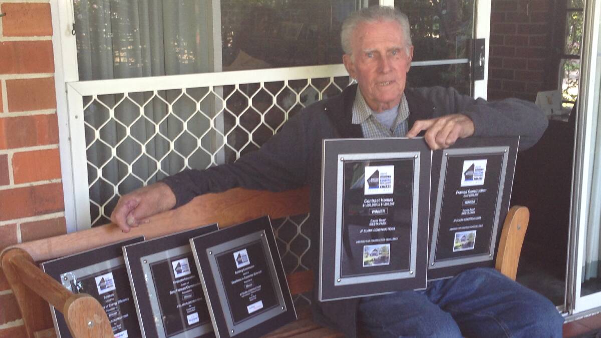 Busselton builder Jim Clark is celebrating winning five awards for one house at the recent South West Masters Builders Awards.