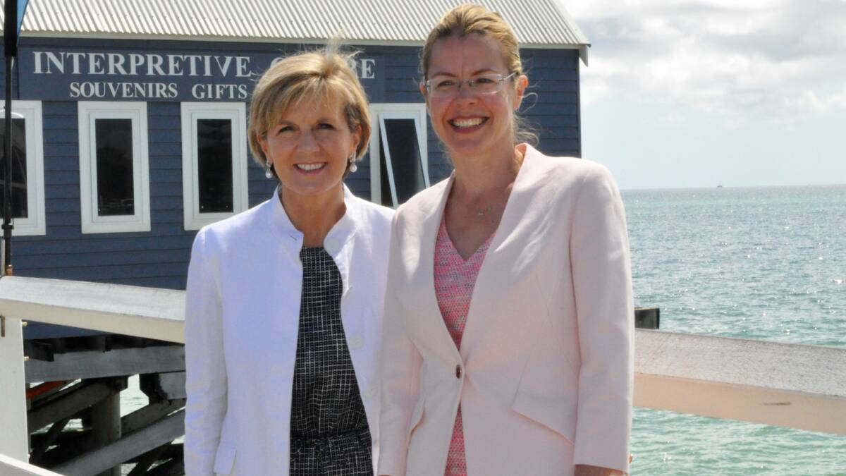 New Vasse MLA Libby Mettam with foreign minister Julie Bishop.