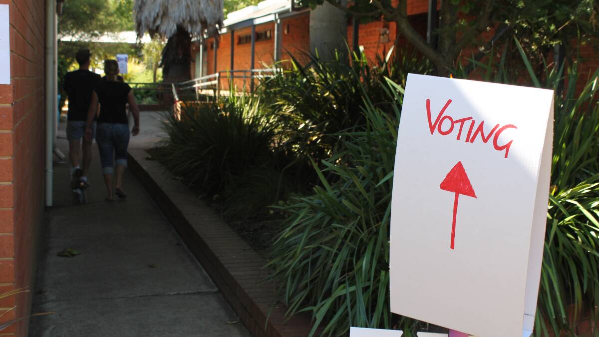 Voters head to the polls to have their say at Vasse Primary. 