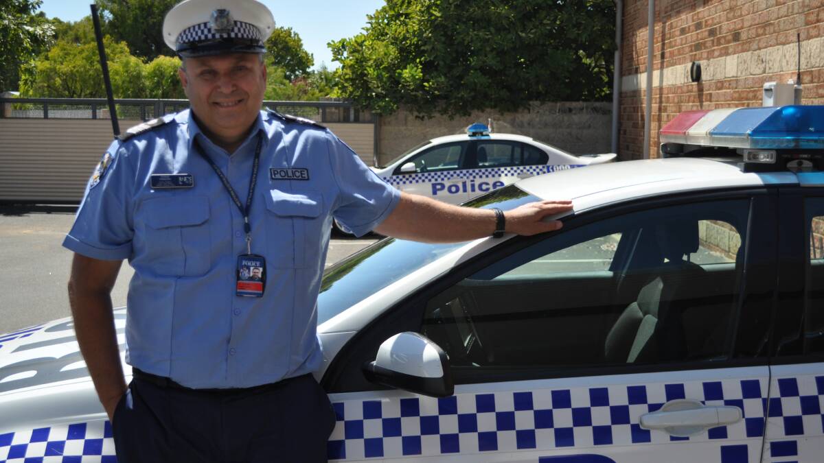 Busselton Senior Sergeant Steve Principe is happy to see crime rates down from last financial year. 