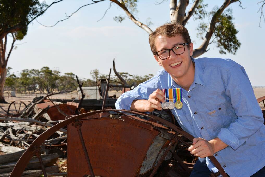 Lachlan Hunter, Ardath, is proud of his great-great Uncle Harry Moore's war-time bravery and service.
