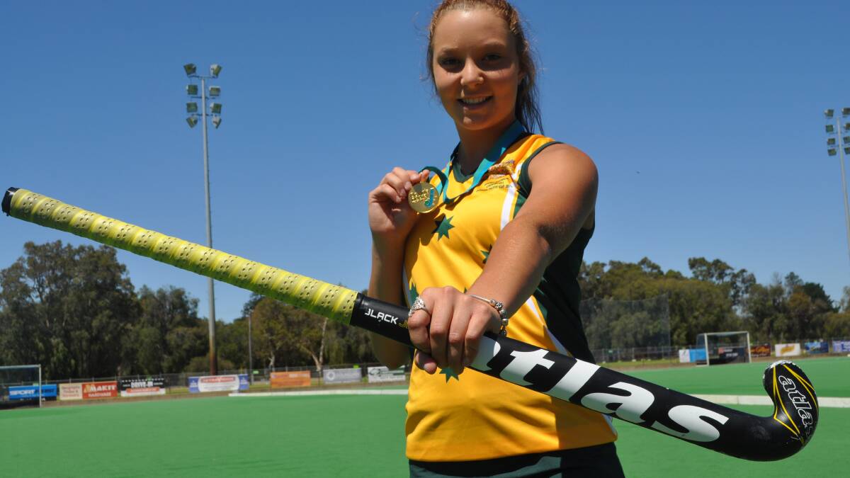 Talent: Young athletes like Australian hockey champion Carly Williamson can access financial assistance with the Athlete Travel Subsidy Scheme. 