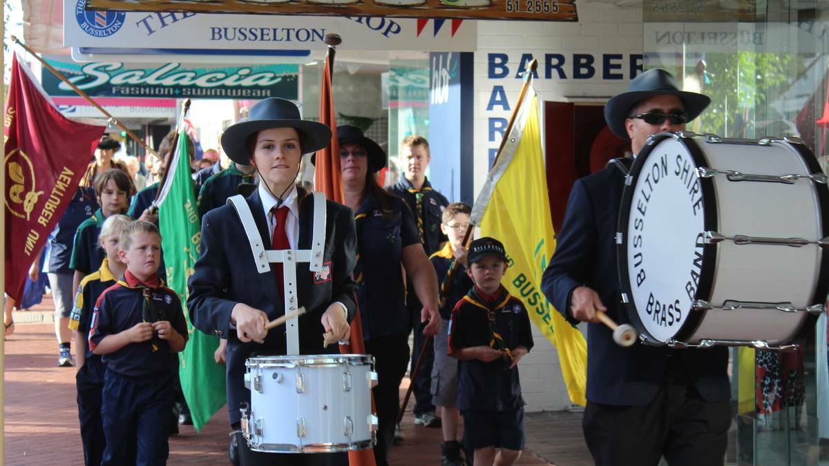 Australia Day celebrations in 2014 kicked off in Busselton on Sunday with a march down Queen Street, Australian Citizenship presentations at the foreshore and a Rotary Club of Busselton breakfast.