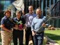 GeoCatch's Lisa Massey, Harriet Wyatt and Andrew Bland with City of Busselton Mayor Phill Cronin. Picture supplied. 