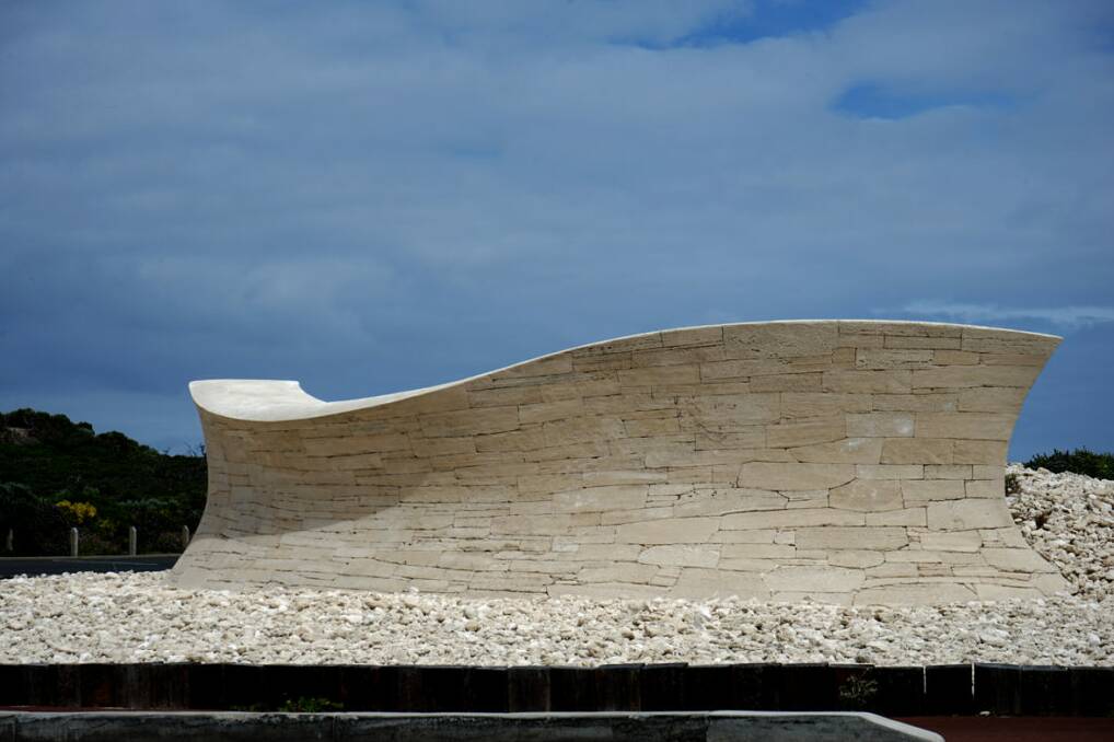 Kashmir Rouw's iconic 'Wave Wall' in Margaret River. 