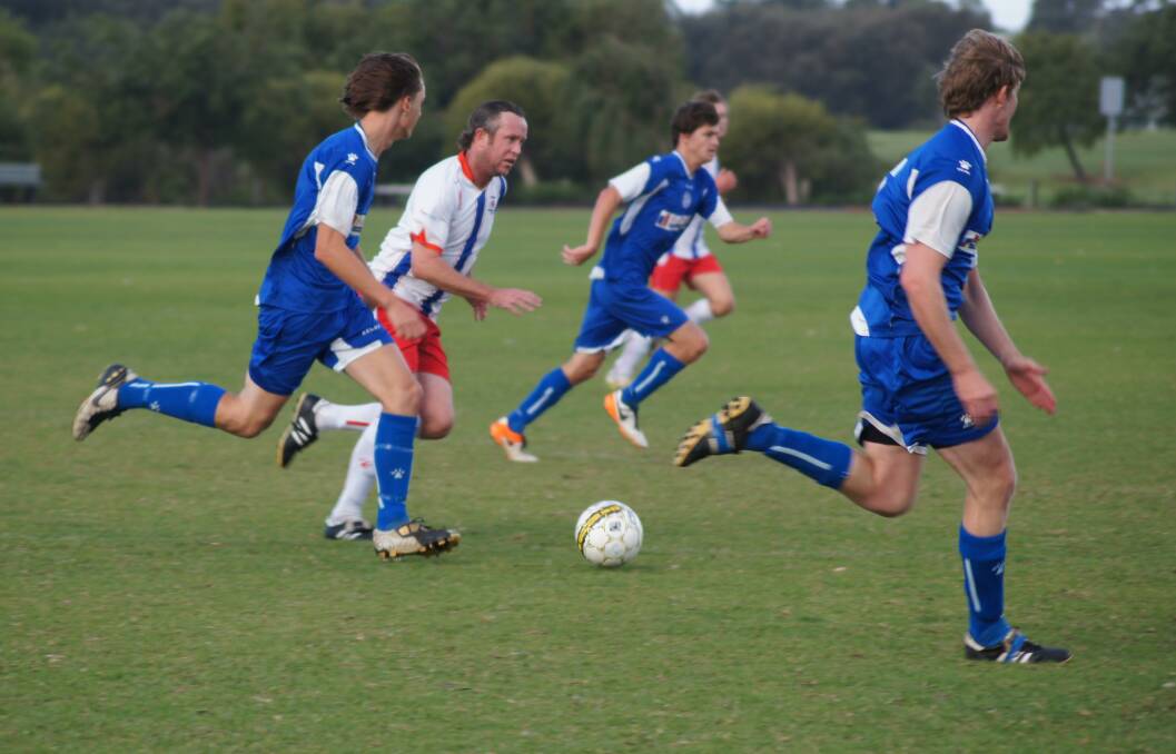 Dunsborough Towners Premier League side fell 1-0 to Bunbury Dynamos under trying weather conditions at the Dunsborough Playing Fields.