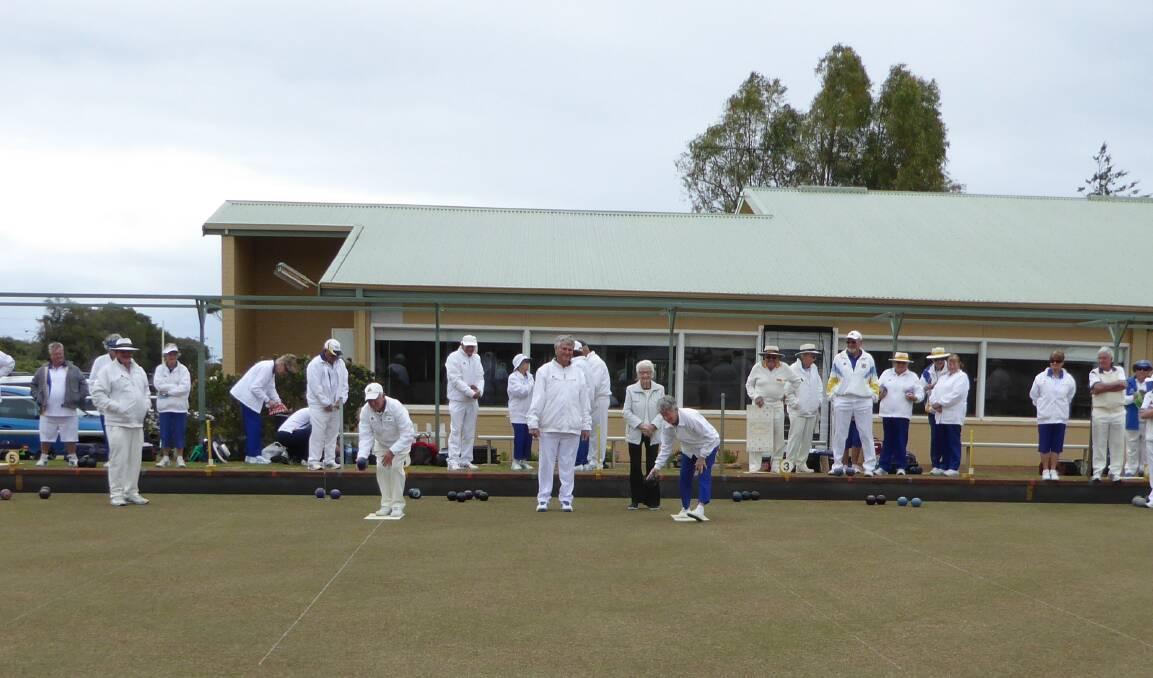 Big turn-out: Busselton Bowling Club members at the opening day of the season in September.
