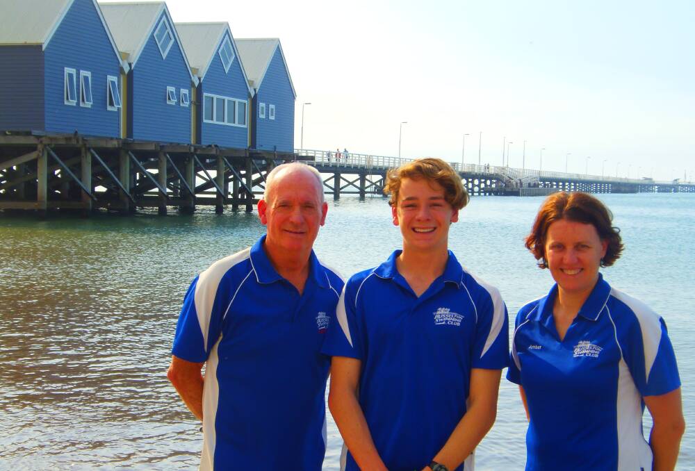 Ready for action: Busselton Swim Club members. Photo: supplied.
