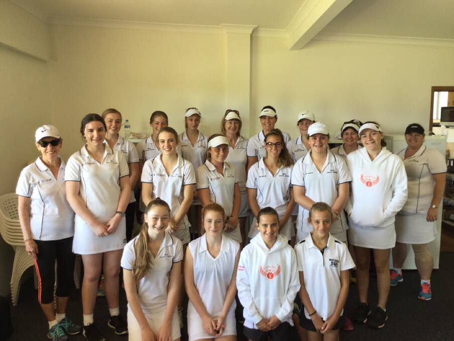 The thin white line: The growing netball umpiring squad. Photo: supplied.