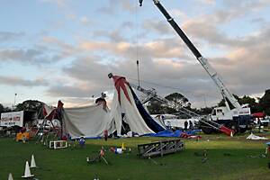 Wild weather brought Circus Joseph Ashton to a thundering end on Sunday.