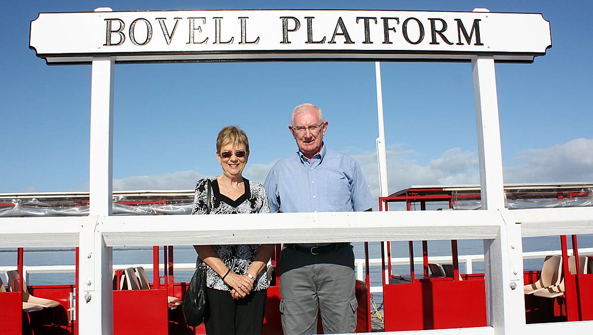 Reg Bovell’s daughter Jane Bruce with her husband John unveiled the second platform, which is named after the prominent family.