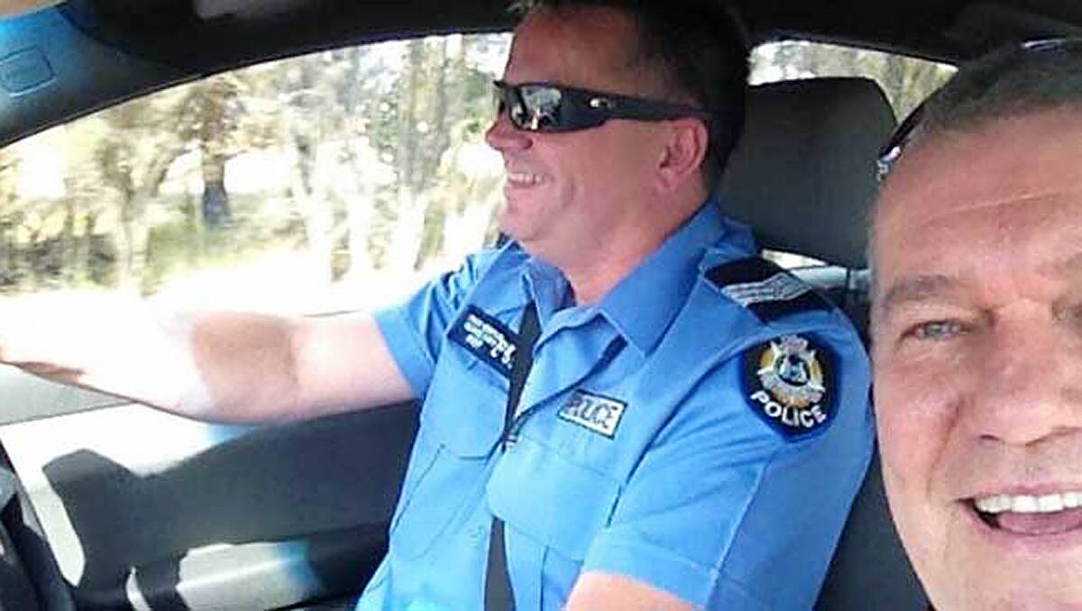 Sergeant Craig Anderson has been fined after speeding to get Jimmy Barnes and members of Cold Chisle to a concert in 2011.