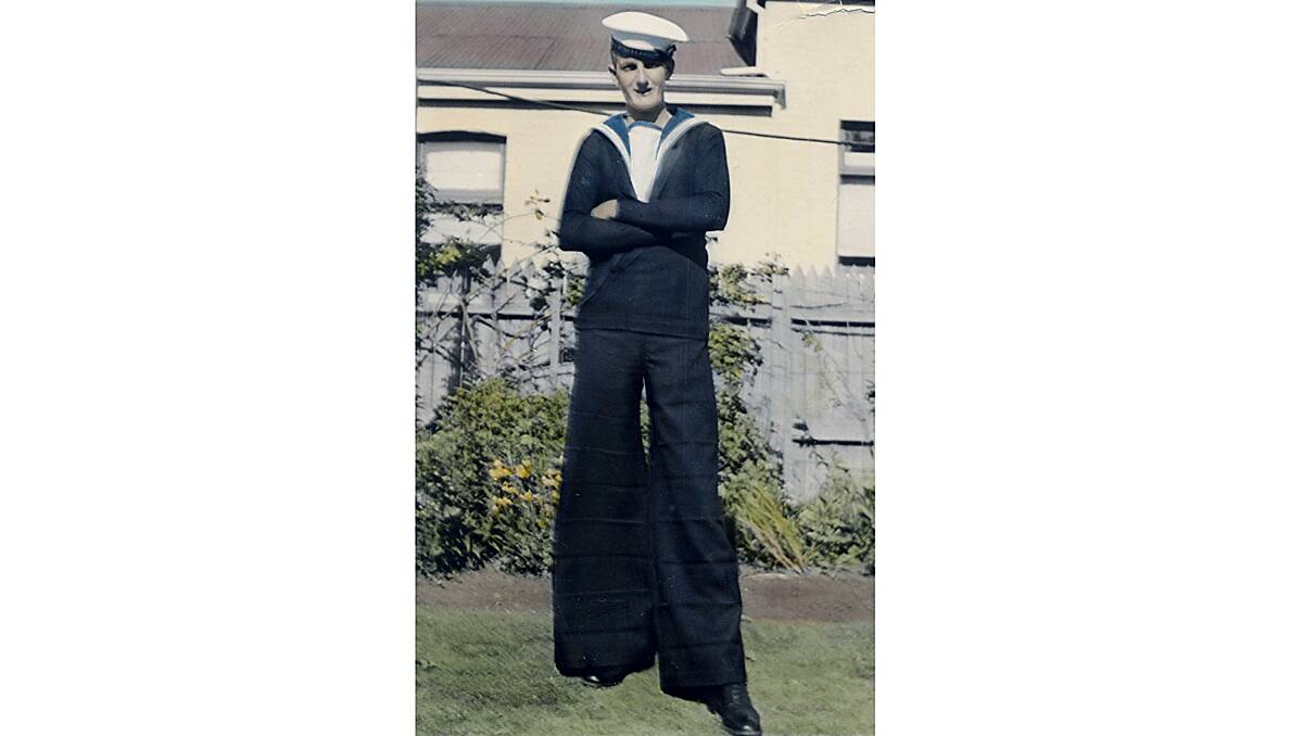 Bob Evans as a young sailor.