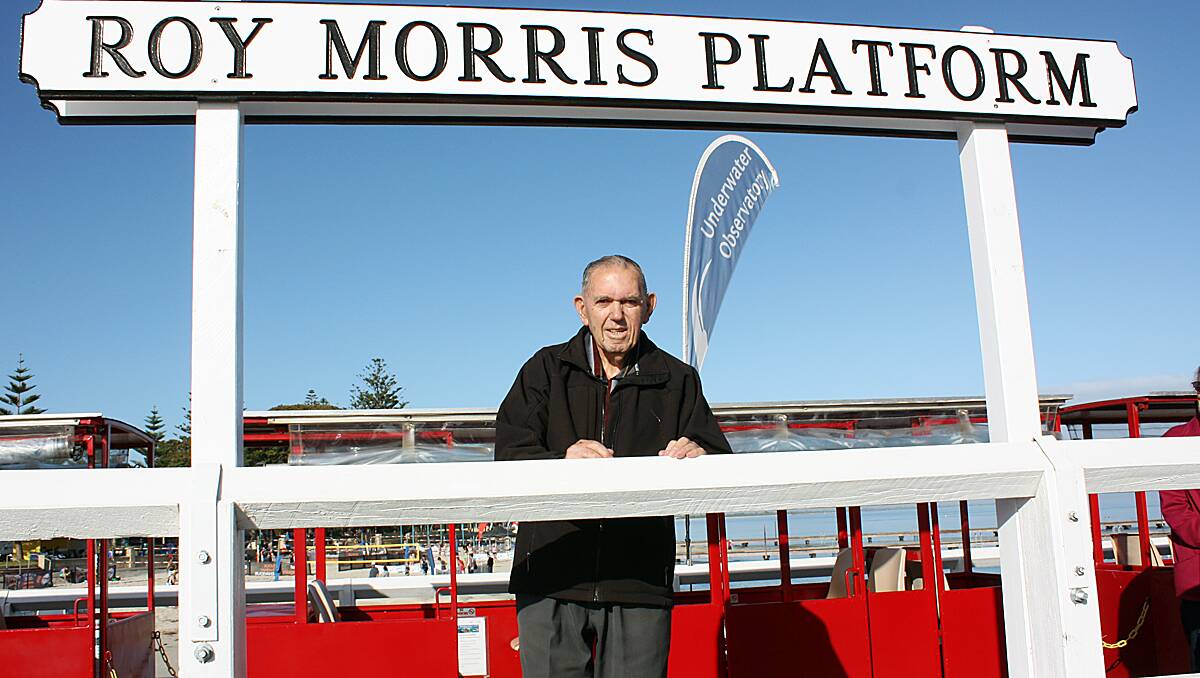 Roy Morris was recognised with the first platform on the Busselton Jetty for his long-running commitment to the structure.