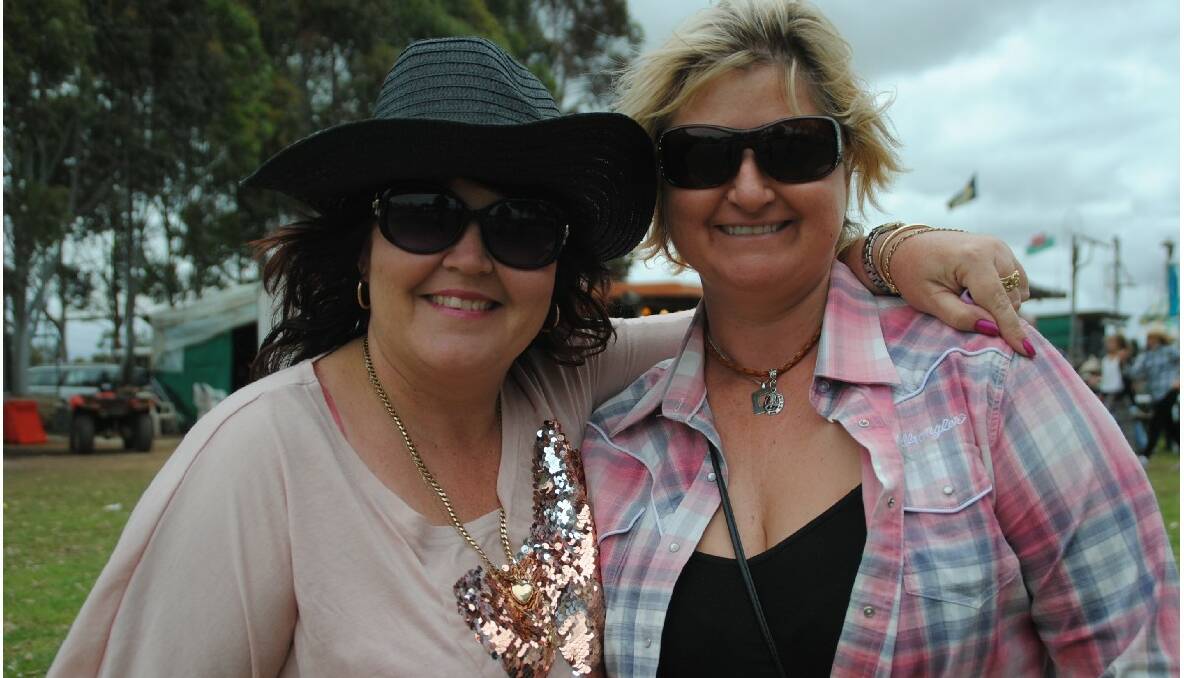 Friends: Michelle Rumsley of Bunbury and Andrea Piercy of Perth travelled to Boyup Brook for the event.