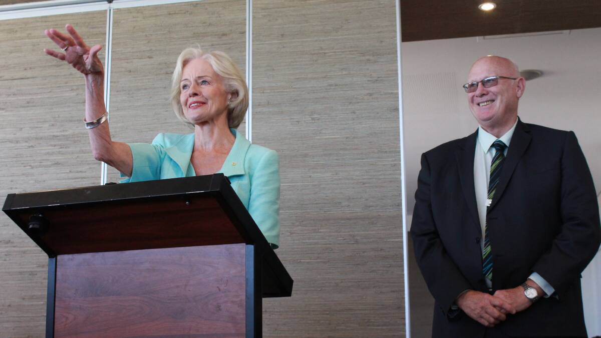 The Governor General of Australia Quentin Bryce talking at the Goose Restaurant.