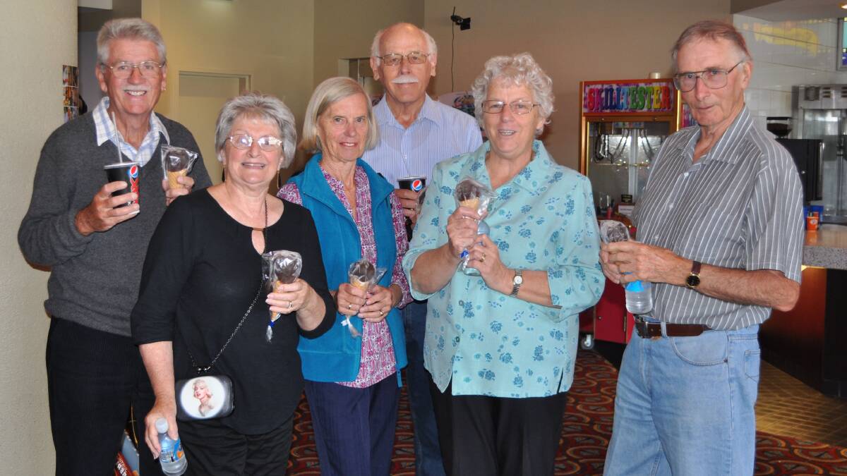 Jeff and Cindy Slade, Jennifer and Walter Graham, Rhonda and Terry Bartlett celebrate Seniors Week with some tasty treats. 