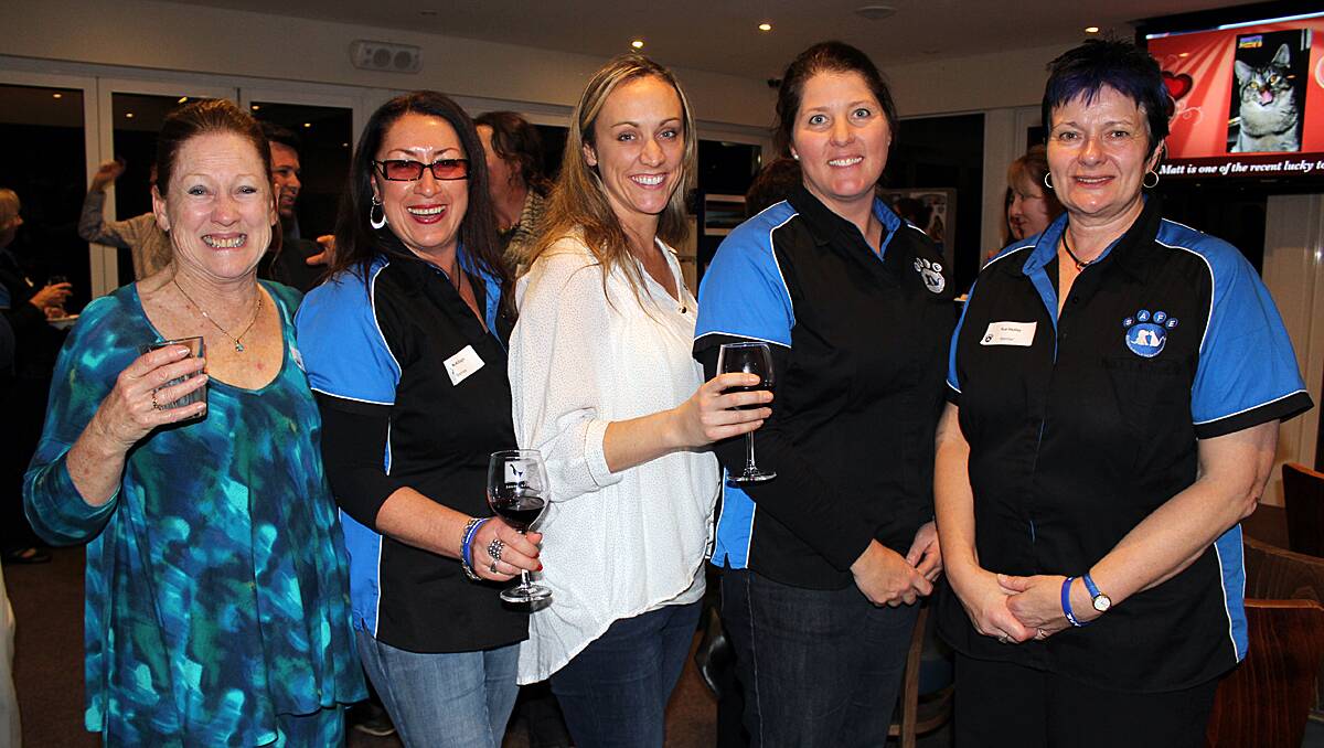 Tricia Cater, SAFE Busselton president Lynda McKilligin, Alicia Edwards, Jacquie Murray and SAFE WA founder Sue Hedley.