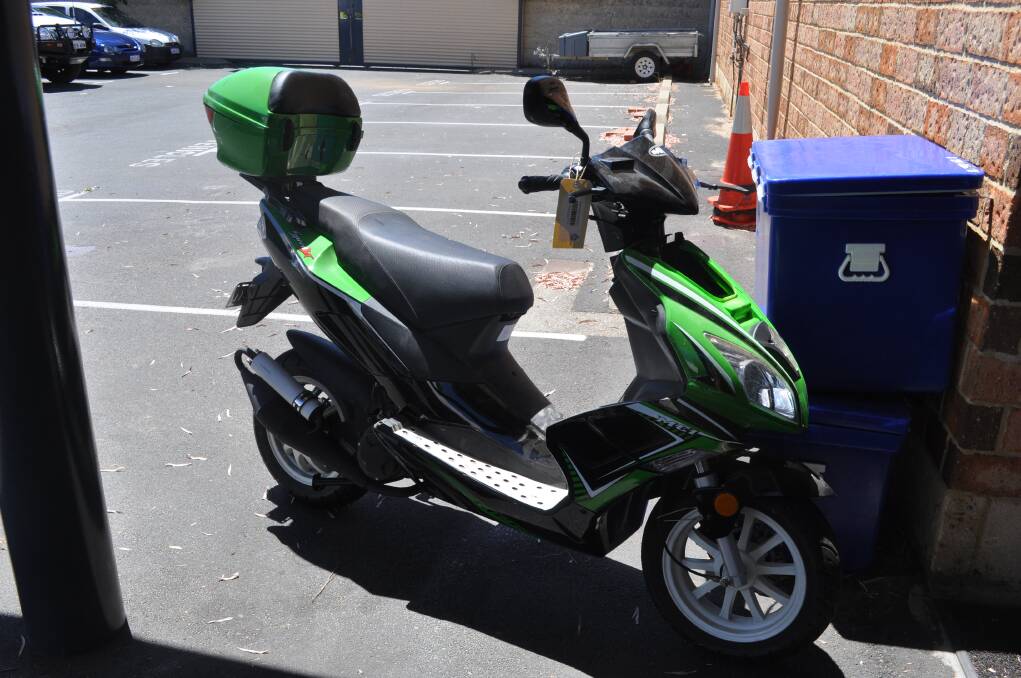 Recovered: The scooter that was stolen from Vasse Bins on Cook Street was located at a Hester Street property. 