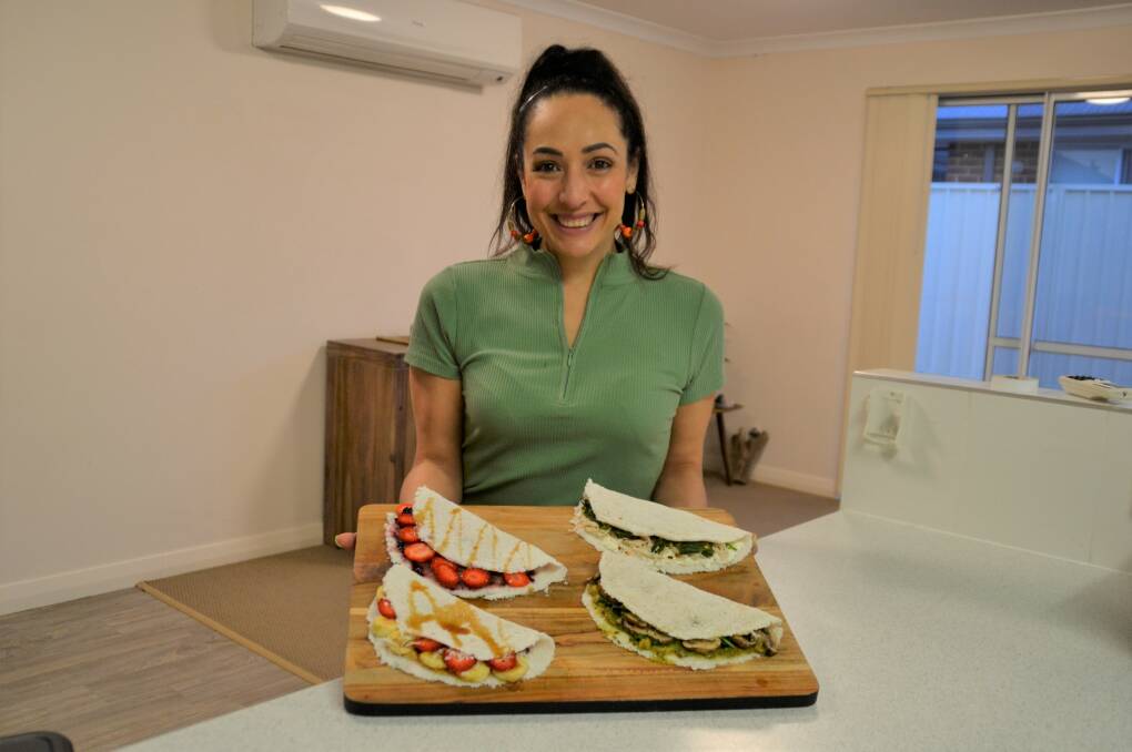 Lesley Lorimier with her sweet and savoury combinations of Brazilian tapioca. 