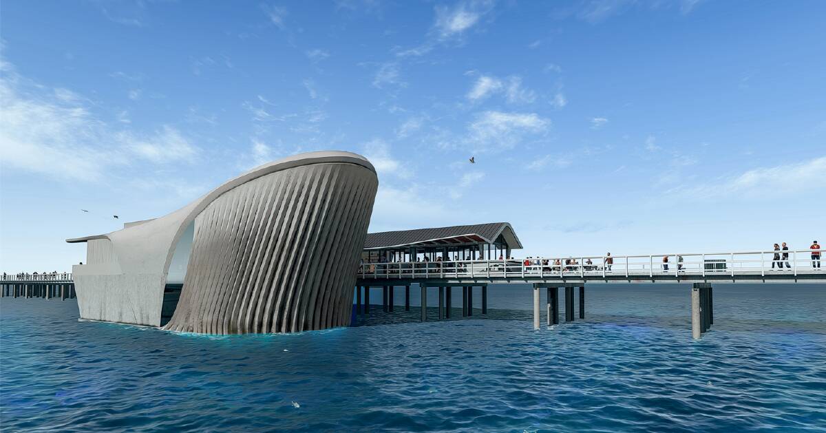 'Save the Whale': The planned Australian Underwater Discovery Centre on Busselton Jetty will have a unique whale head design. Picture: Supplied. 