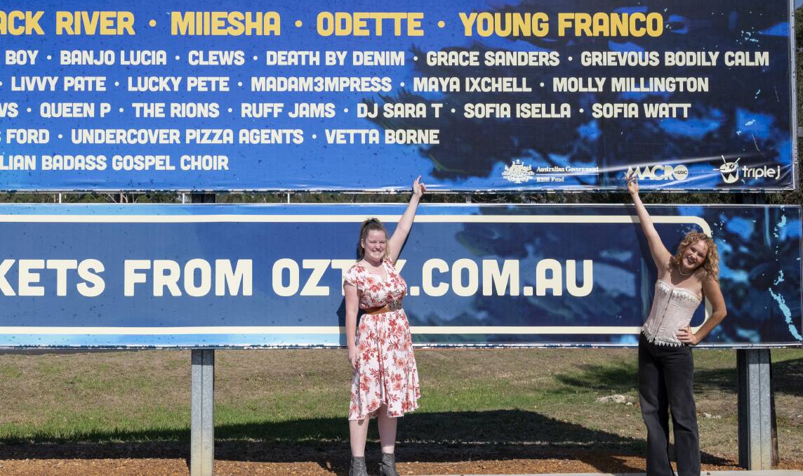 Big names: Busselton artists Sofia Watt and Maya Ixchell are on the same lineup as big national artists at Out Of The Woods Festival. Picture: Supplied.