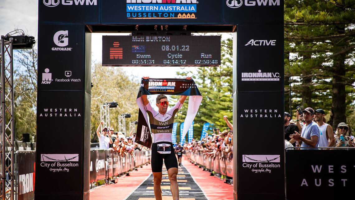 The 2021 GWM Ironman Busselton men's winner Matt Burton. Photos by Daniela Tommasi. 