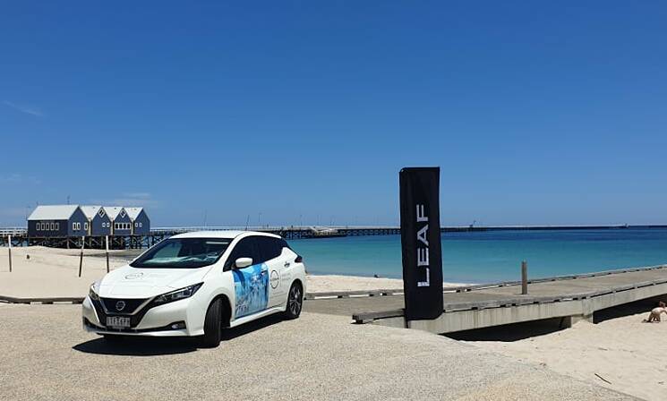 First prize: A Nissan Leaf is on the cards in the raffle to raise funds for the AUDC at Busselton Jetty. Picture: Supplied. 