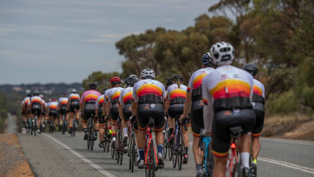 Weeks of training: The grueling Red Sky ride takes weeks of conditioning to be ready, with every participant raising at least $3000. Picture: Supplied.