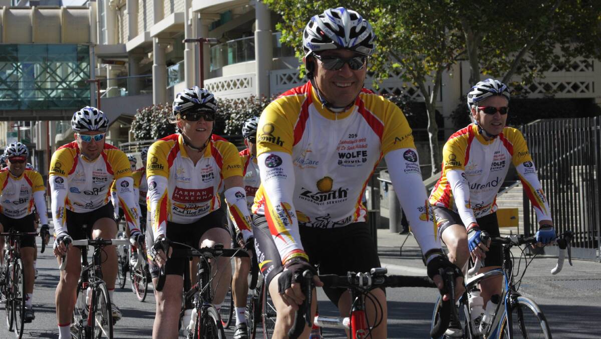 Riding for a cause: Kim Gilbert has been a key organiser of the Red Sky ride for Solaris for 15 years. Picture: Supplied.