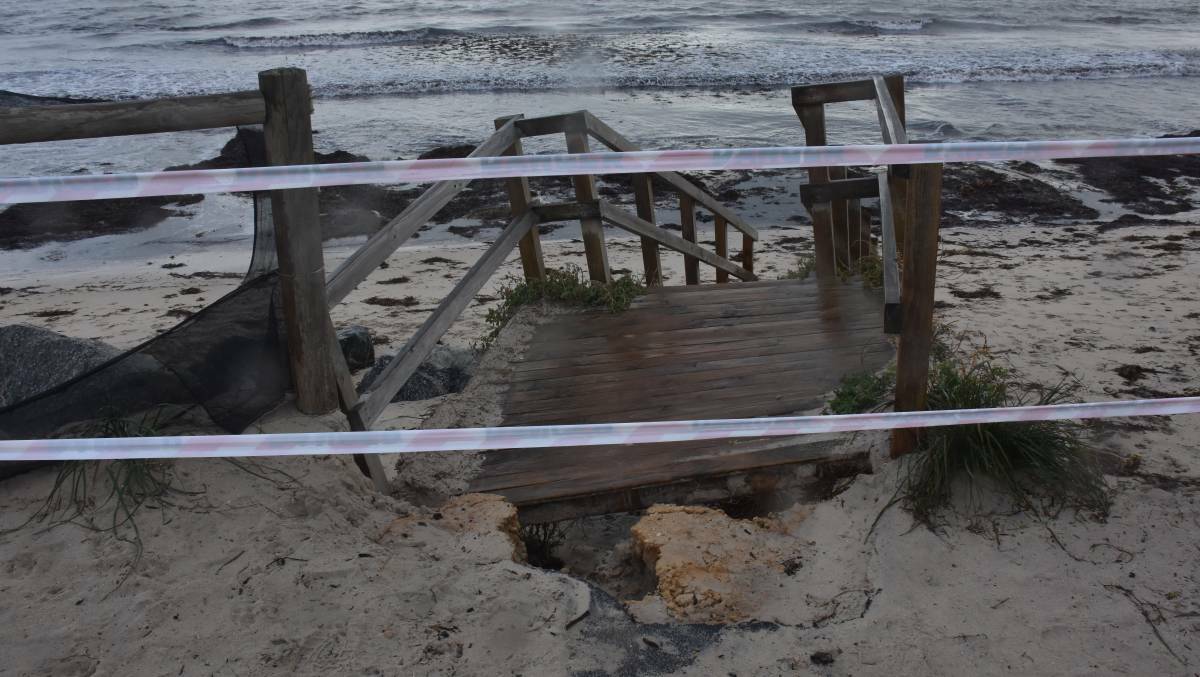 Risk: Coastal erosion along Geographe Bay is expected to worsen in the coming decades. Picture: File Image.