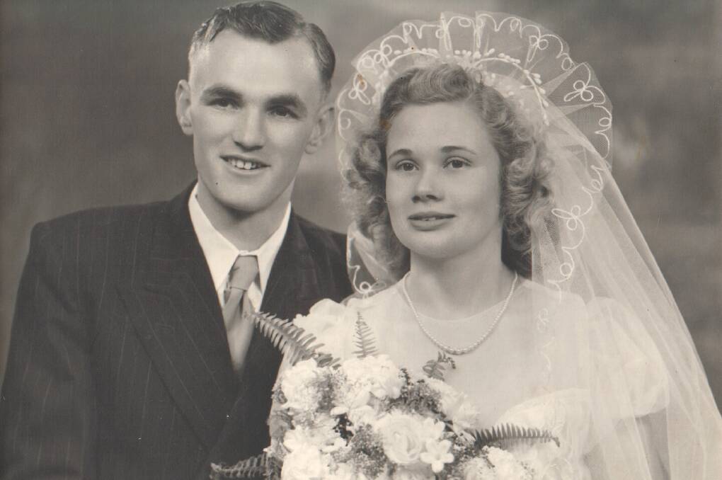 Committed to their vows: Peter and Maureen Ansel get married on December 30, 1950. Photos: Supplied.