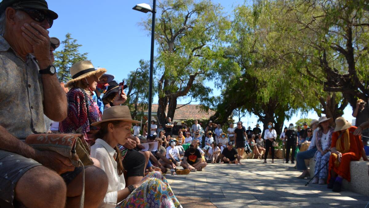 About 400 people joined the gathering to acknowledge the painful history of Busselton and move towards healing. Picture: Brianna Melville.