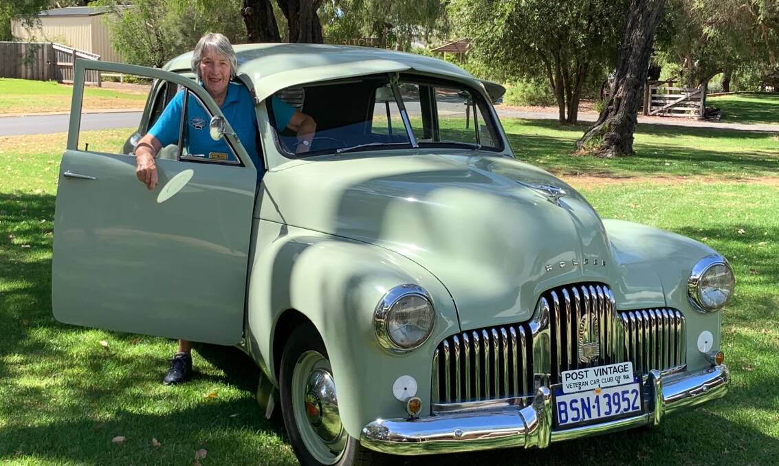 Little Green Car: Hettie Mills will exhibit her beloved Holden 48-215 at the upcoming Holden Open Day. Picture: Supplied.