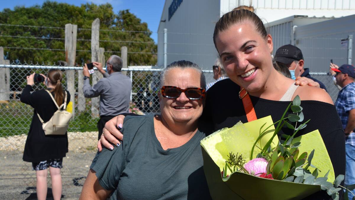 Tears flowed as families united after the long-awaited first flight from Melbourne to Busselton finally touched down on Wednesday. Pictures: Brianna Melville