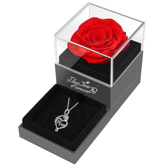 This Desimtion preserved red rose and mothers day pendent is the perfect gift this Mother's Day. From $42.99 to $30.99, Amazon has taken 28 per cent off this beautiful gift. 