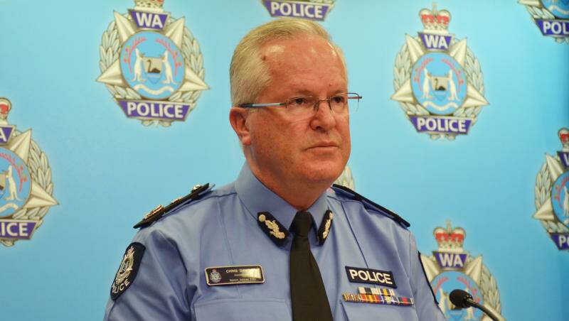 Police Commissioner Chris Dawson speaks about the tragedy from Perth. Photo: AAP Image/Rebecca Le May