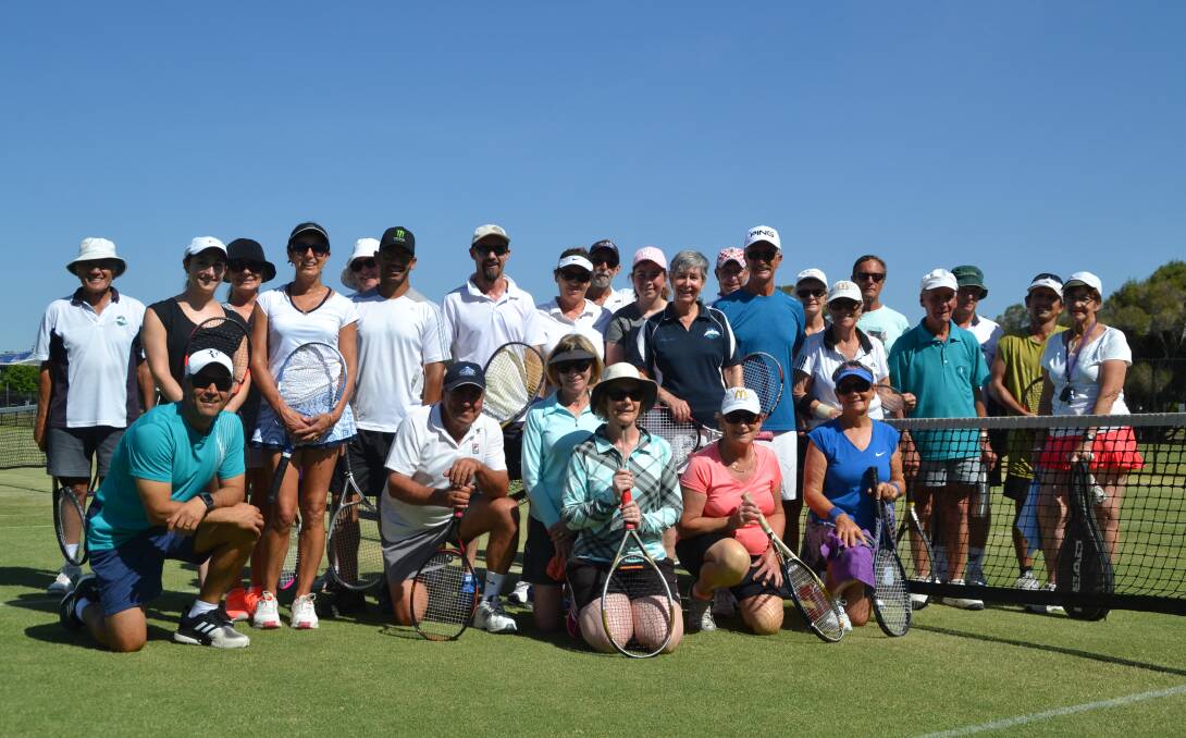 Countdown begins: Members of the Bunbury Tennis Club are eagerly looking forward to the 2020 Australian National Seniors Championships. Photo: Thomas Munday. 