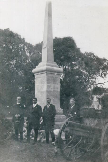 Celebrating 100 years: The Busselton War Memorial was unveiled in an official ceremony on January 6, 1920. Photo: Sourced by Busselton RSL research officer Joy Dalgleish.