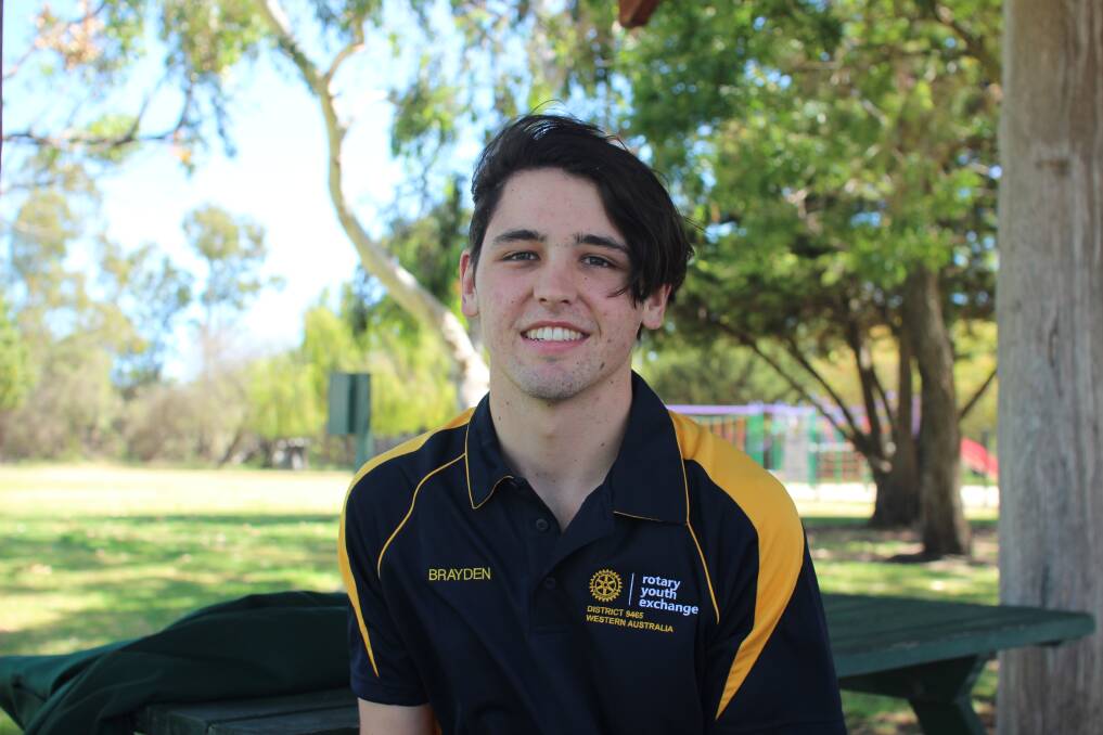 Embracing new experiences: Seventeen-year-old Brayden Curtis will leave for Denmark on January 18 on a year-long Rotary Youth Exchange. Photo: Jesinta Burton.