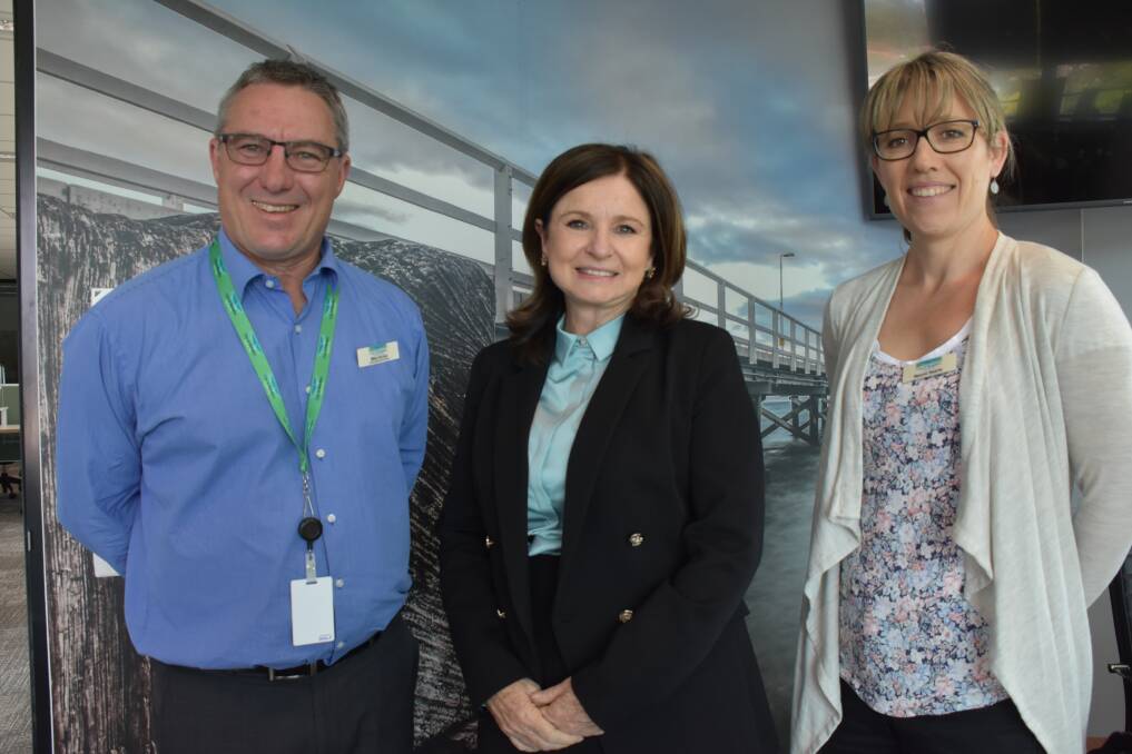 City of Busselton chief executive officer Mike Archer, South-West Development Commission CEO Melissa Teede and COB director Naomi Searle.